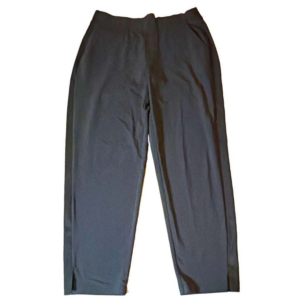 Athleta Women's Black Pull-On Ankle Pants Size 2P Petite Nylon Stretch